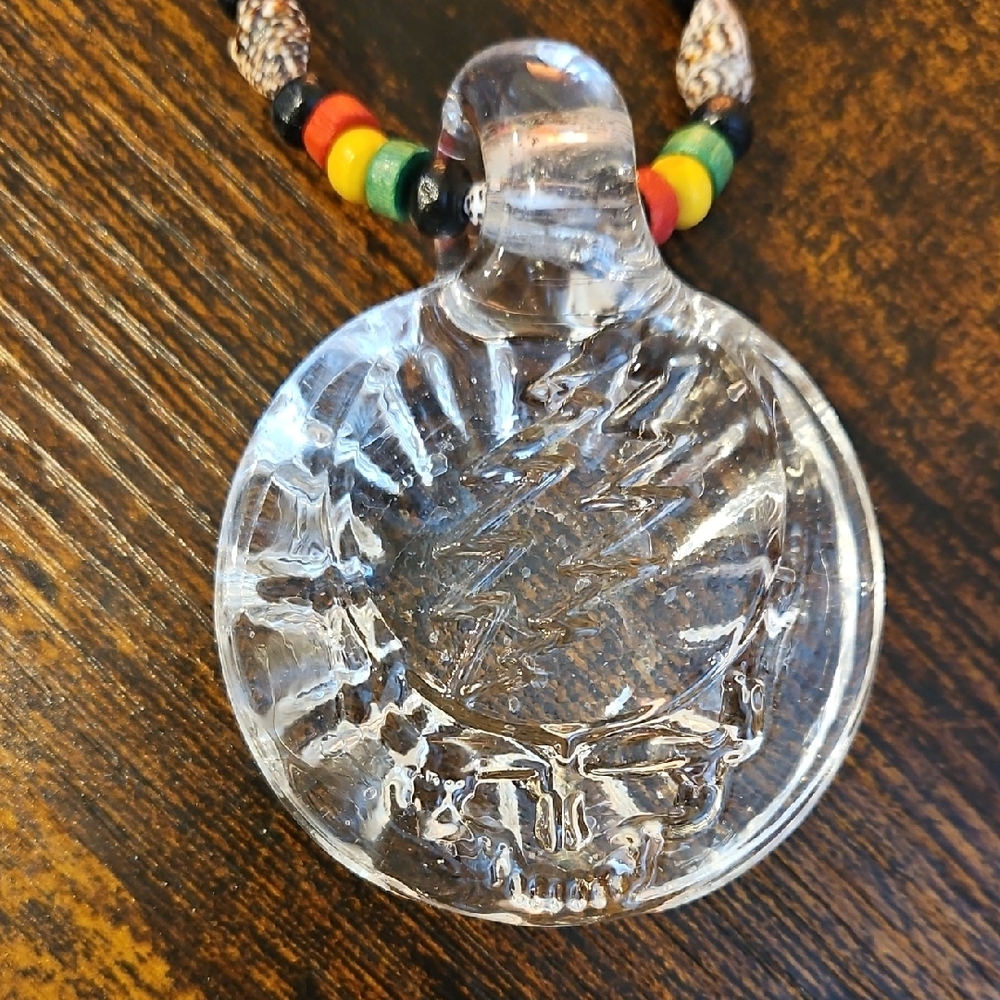 Colorful Beaded Glass Pendant Necklace